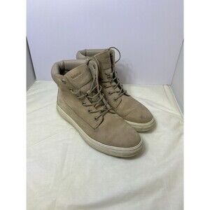 Timberland Londyn Beige Grey Boots Womans Shoes Size US 9.5 M Lace Up